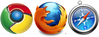 Firefox, Chrome et Safari